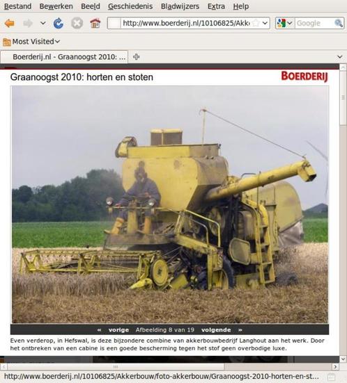 combine Clayson M103 met zwadbord, Zakelijke goederen, Agrarisch | Werktuigen, Akkerbouw, Graan, Ophalen