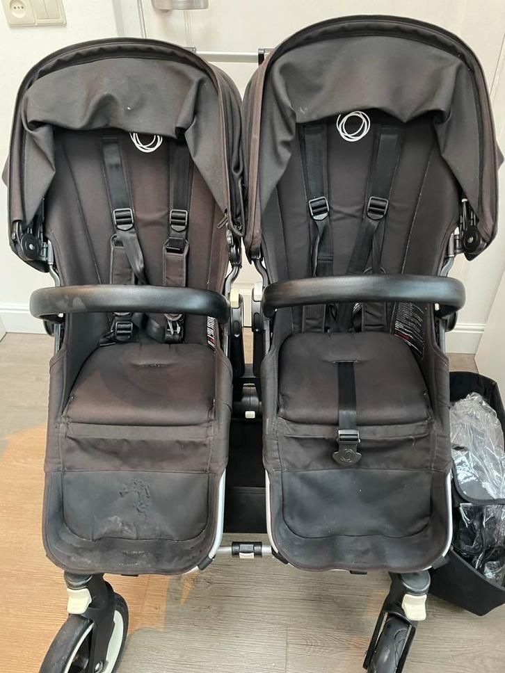 Bugaboo Duowagen Donkey2 Inclusief nieuwe leren stangen., Kinderen en Baby's, Kinderwagens en Combinaties, Gebruikt, Kinderwagen