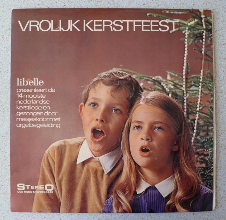 LP - Vrolijk Kerstfeest (meisjeskoor De Lenteklokjes), Cd's en Dvd's, Vinyl | Nederlandstalig, Gebruikt, Levenslied of Smartlap