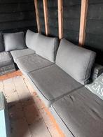 Mooie ruime loungeset VidaXL grijs met kussens, Ophalen, Gebruikt, Wicker, 5 zitplaatsen