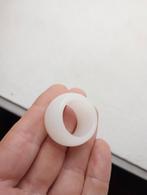 Witte Nefriet Jade Duim Ring 22mm, 20 of groter, Wit, Nieuw, Ophalen of Verzenden
