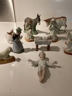 Antieke porseleinen kerstfiguren  voor kerststal ., Diversen, Kerst, Ophalen of Verzenden
