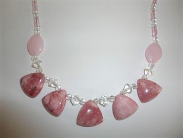 Nieuw Rhodonite Edelsteen Ketting 46cm beschikbaar voor biedingen