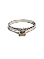 14k gouden ring met een diamant, -, -, Ophalen of Verzenden, Zo goed als nieuw