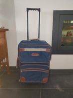 Blauwe Trolley Reiskoffer met Uitschuifbare Handgreep, Overige materialen, Wieltjes, Gebruikt, 50 tot 60 cm