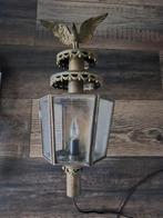 Antieke Wandlamp met Adelaar, Ophalen, Gebruikt, Glas, Antiek