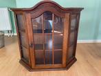 Houten hangkastje met glazen deur, Ophalen, Minder dan 50 cm, Gebruikt, Minder dan 100 cm
