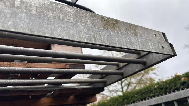 Hekwerkpaneel tussen traphek, balustrade of muur, Tuin en Terras, Tuinhekken en Hekwerk, Gebruikt, Overige typen, IJzer, Ophalen