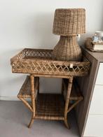 Riviera Maison Rattan Bijzettafel, Minder dan 55 cm, Rond, Zo goed als nieuw, Ophalen