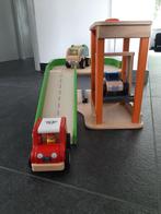 Houten autogarage, Kinderen en Baby's, Speelgoed | Houten speelgoed, Ophalen, Zo goed als nieuw, Overige typen
