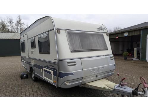 Mooie Fendt Saphir 450 mover Isabella vt+luifel, Caravans en Kamperen, Caravans, Bedrijf, tot en met 4, Rondzit, Fendt, Dwarsbed
