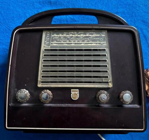 Vintage Philips draagbare Radio 1952/1953, Antiek en Kunst, Antiek | Tv's en Audio, Ophalen of Verzenden