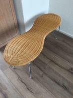 Rare hocker disign peanut IKEA Rotan Rattan vintage, Riet of Rotan, Rechthoekig, Zo goed als nieuw, Ophalen