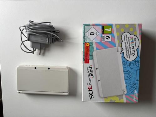 New 3DS (incl. originele doos), Spelcomputers en Games, Spelcomputers | Nintendo 2DS en 3DS, Zo goed als nieuw, 3DS, Wit, Met games