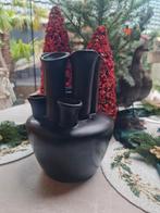 Mooie zwarte tulpenvaas van de Violier, Rond, Ophalen of Verzenden, Zo goed als nieuw, Aardewerk