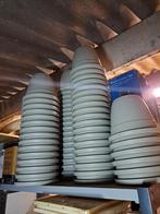 Bloempotten grijs rond 20 cm 2.5 liter, Tuin en Terras, Bloempotten, Kunststof, Rond, Nieuw, Ophalen of Verzenden