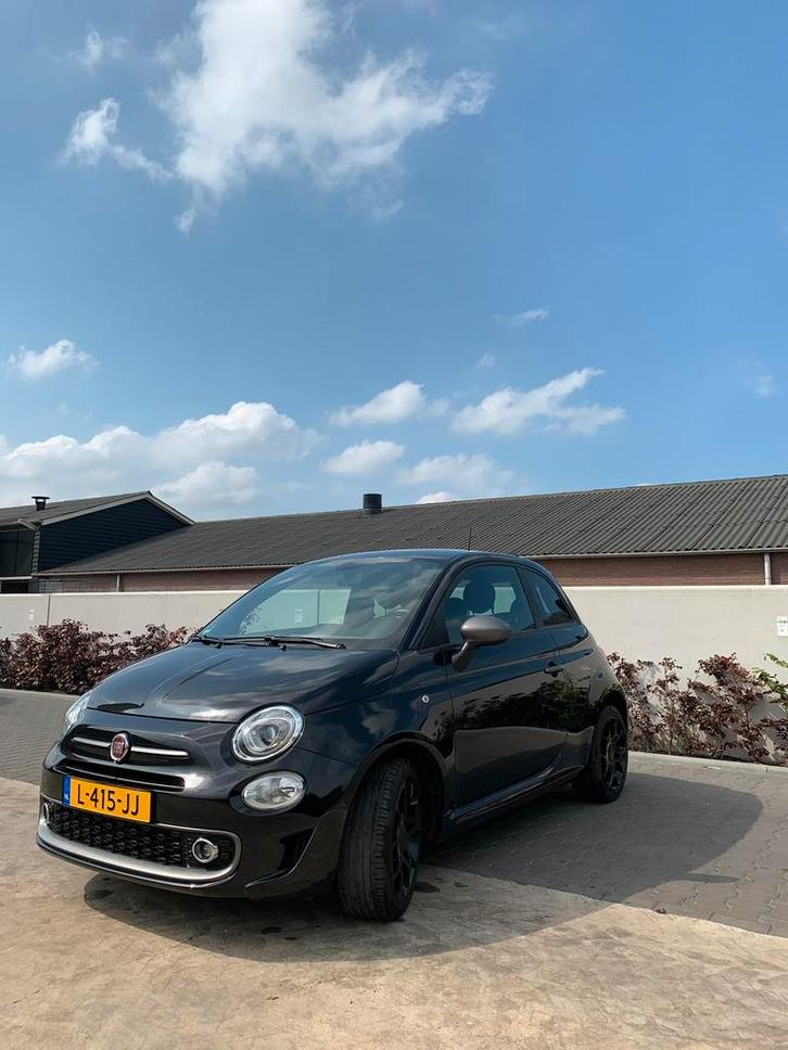 Fiat 500s zwart 2017 sport, Auto's, Fiat, Particulier, Airbags, Airconditioning, Apple Carplay, Bluetooth, Cruise Control, Elektrische ramen