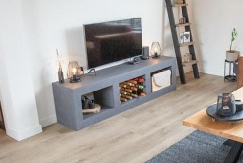 Betonlook TV meubel, Huis en Inrichting, Kasten | Televisiemeubels, Zo goed als nieuw, Minder dan 100 cm, 150 tot 200 cm, 25 tot 50 cm