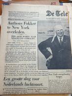 Oude Krantenartikelen over Fokker, Verzamelen, Tijdschriften, Kranten en Knipsels, Ophalen of Verzenden, 1920 tot 1940, Nederland