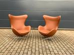 2x Fritz Hansen Egg Chair in Cognac leder NIEUW!!, Ophalen of Verzenden, Cassina togo tecno sede b&b italia knoll vitra edra artifort cor