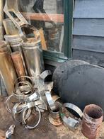 Dubbelwandige geïsoleerde kachelpijp, Doe-het-zelf en Verbouw, Ophalen, Gebruikt, 2 tot 4 meter, Rvs