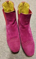 Knal roze fuchsia suède enkellaarsjes maat 39 leer gevoerd, Verzenden, Lage of Enkellaarzen, Zo goed als nieuw, Heartbreaker