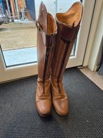 Bruine cognac leren rijlaarzen met brede kuit maat, Ophalen, Dressuur, Kinderen, Zo goed als nieuw