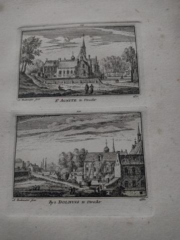 219/220 Utrecht St.Agnite en het Dolhuis Kopergravure dl 3 beschikbaar voor biedingen