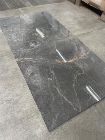 RESTPARTIJ! Vloertegels SRNTY Graphite Poli 60x60 Marmerlook beschikbaar voor biedingen