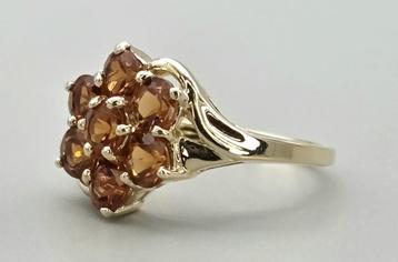 Gouden Vintage ring met edelsteen citrien. 2025/611. beschikbaar voor biedingen