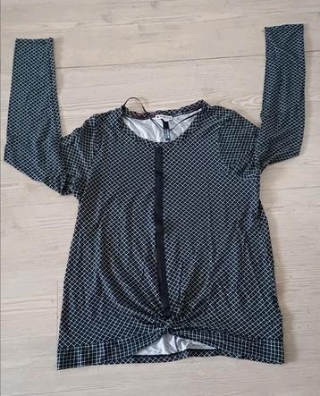 Mooi, zwart/groen shirt/longsleeve, Street One, mt 40 beschikbaar voor biedingen