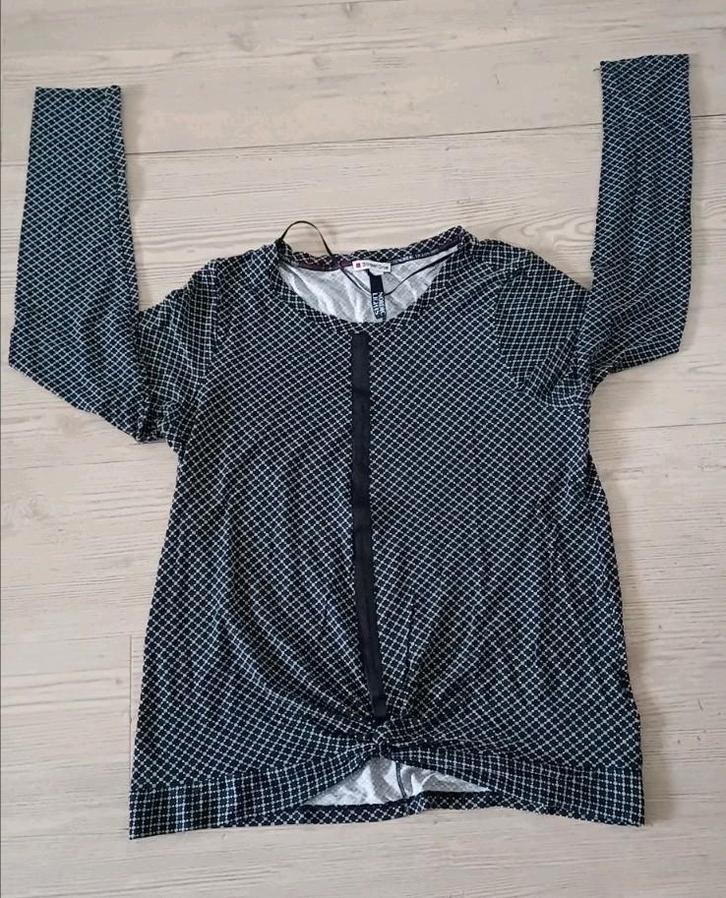 Mooi, zwart/groen shirt/longsleeve, Street One, mt 40, Kleding | Dames, Tops, Gedragen, Maat 38/40 (M), Zwart, Lange mouw, Ophalen of Verzenden