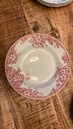 Brocante roze bord moulin des loups Orchies Nord Eglantine, Antiek en Kunst, Ophalen of Verzenden