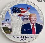 Zilverkleurige Donald Trump penning 2025, Postzegels en Munten, Ophalen of Verzenden, Buitenland