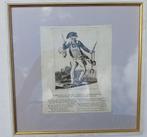 1785 Kopergravure Weegluis Amokspoeger Patriot (Bke-81), Antiek en Kunst, Ophalen