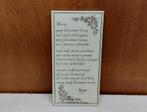 Tegel met gedicht Toon Hermans,  2 verschillende, Huis en Inrichting, Ophalen of Verzenden, ,, ., .