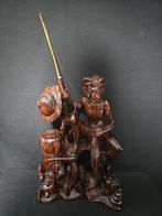 Prachtig hout gesneden Balinees beeld Indonesië. Hoog 38 cm, Antiek en Kunst, Kunst | Beelden en Houtsnijwerken, Ophalen of Verzenden