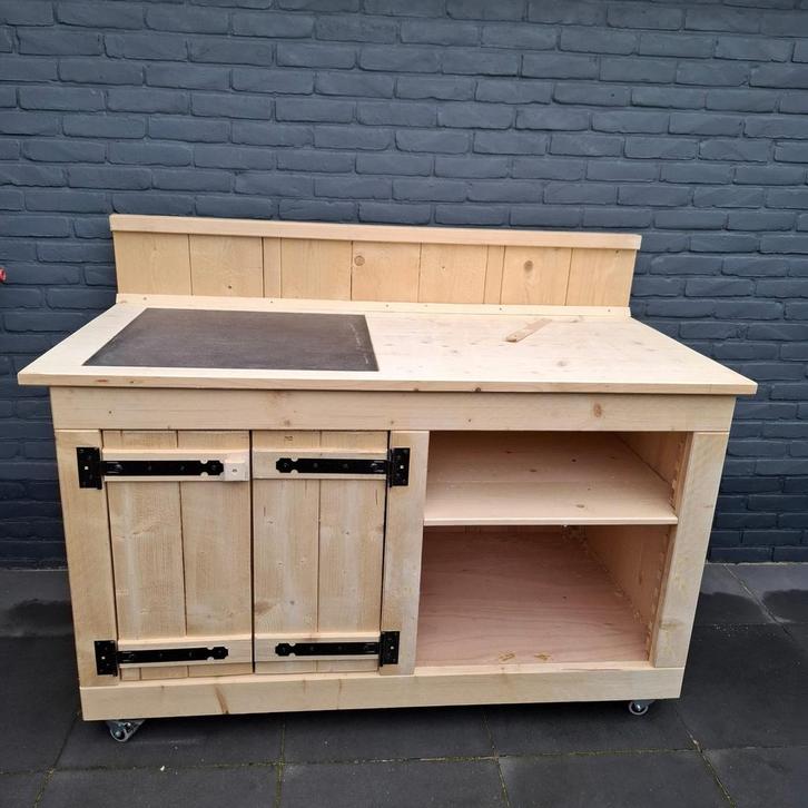 Steigerhouten buitenkeuken meeneemprijs, Tuin en Terras, Buitenkeukens, Nieuw, Houtskool, Ophalen