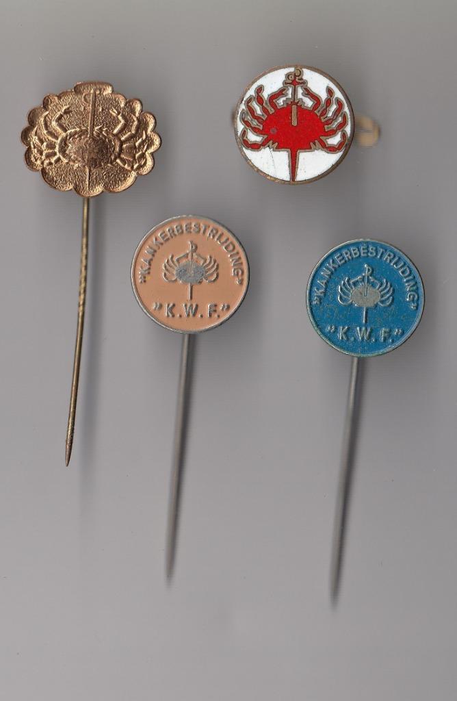KWF Kankerbestrijding speldjes, Verzamelen, Speldjes, Pins en Buttons, Gebruikt, Speldje of Pin, Overige onderwerpen, Ophalen of Verzenden