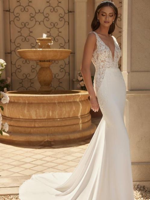 Een sensuele trouwjurk in zeemeermin silhouet. NIEUW, Kleding | Dames, Trouwkleding en Trouwaccessoires, Nieuw, Trouwjurk, Wit