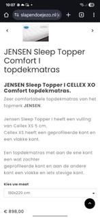Zeer comfortable topdek matras JENSEN, Huis en Inrichting, Ophalen, 210 cm, Tweepersoons, Zo goed als nieuw