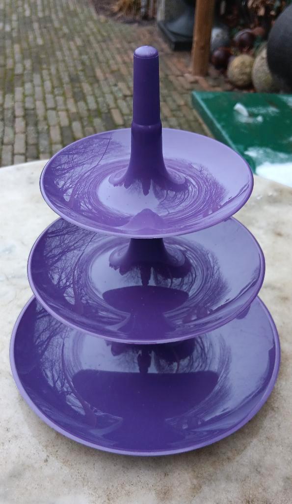 ​KOZIOL model Babell paars 3 laags  etagère, Huis en Inrichting, Woonaccessoires | Etagères, Zo goed als nieuw, Ophalen of Verzenden