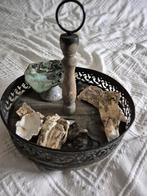 Brocante sierschaal met schelpen decoratie, Ophalen of Verzenden, Gebruikt