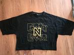 Nikkie crop top, Ophalen of Verzenden, Zo goed als nieuw, Zwart, Korte mouw