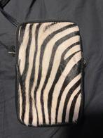 Zebra print tasje met leren details, Overige merken, Zwart, Ophalen of Verzenden, Zo goed als nieuw