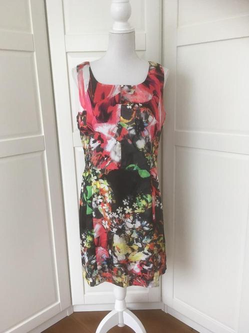 Clair de Lune zwarte floral bloemen print jurk, maat 42 L, Kleding | Dames, Jurken, Gedragen, Maat 42/44 (L), Zwart, Boven de knie