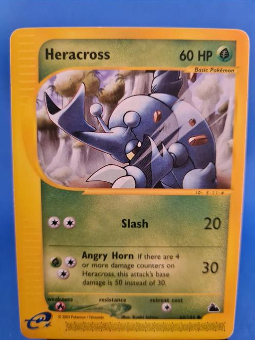 Heracross 64/144 - Skyridge, Hobby en Vrije tijd, Verzamelkaartspellen | Pokémon, Gebruikt, Losse kaart, Verzenden