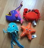 4 Lidl Aqua mini’s kwal, zeester, krab en hengelvis, Ophalen of Verzenden, Zo goed als nieuw, Overige typen