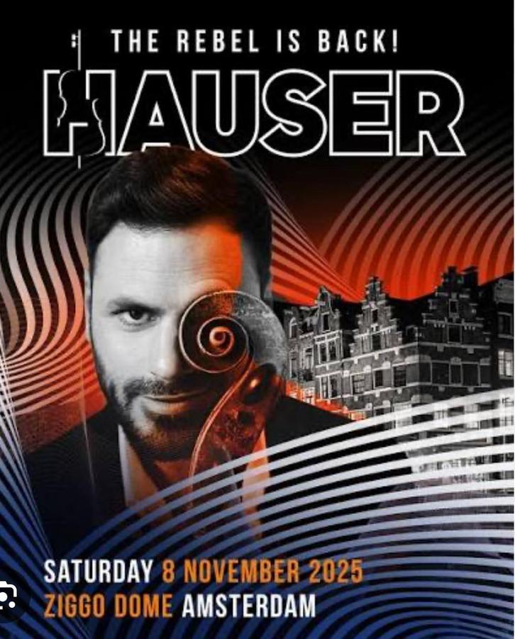 5x Hauser concert tickets 8 november!!, Tickets en Kaartjes, Concerten | Pop, Drie personen of meer, November