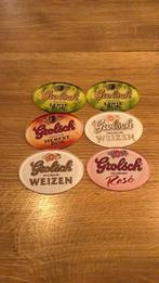 6 grolsch taplenzen.ovaal type, Ophalen of Verzenden, Zo goed als nieuw, Reclamebord, Plaat of Schild
